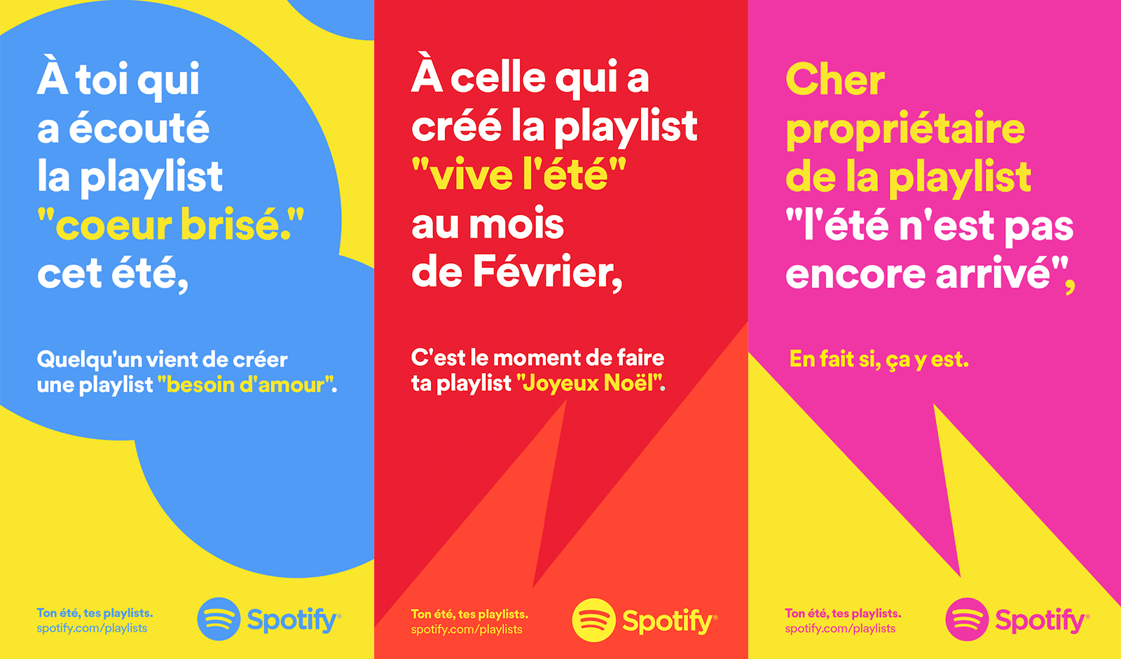 Nouvel affichage publicitaire « Ton été, tes playlists ! » par Spotify
